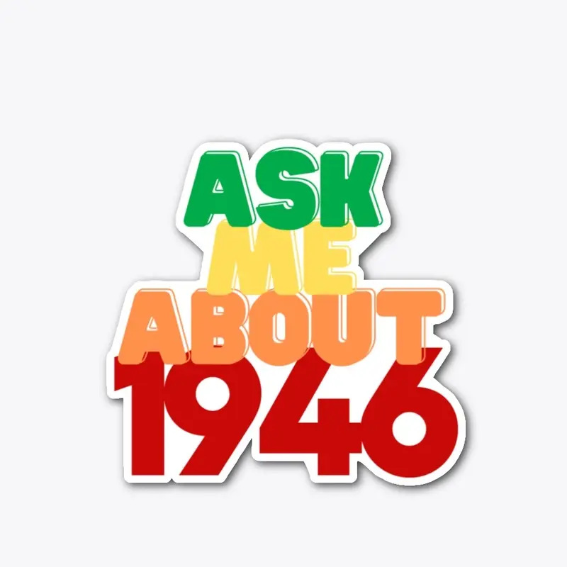 Ask Me Sticker- Rainbow